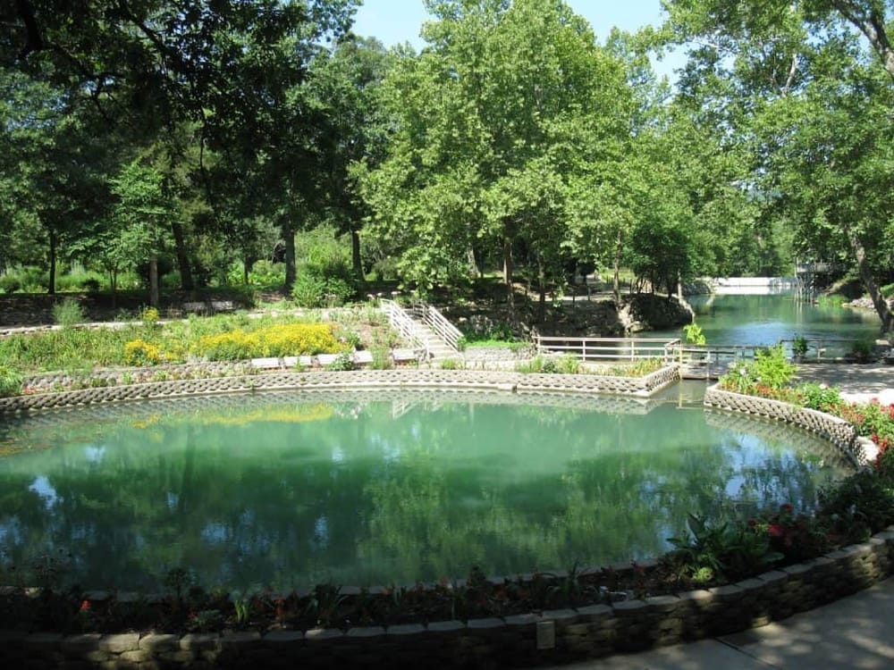 Peaceful park with a serene pond, lush green trees, and colorful flowers – perfect for outdoor relaxation and nature walks.