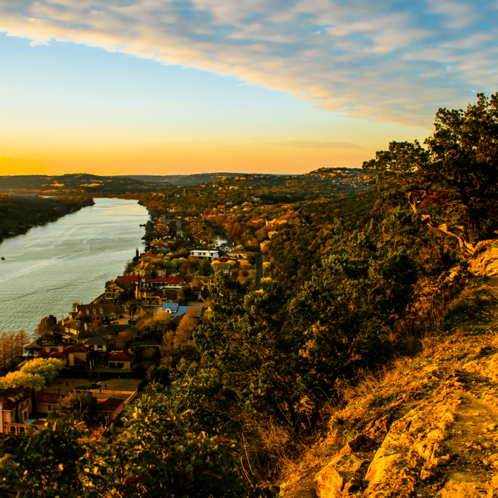 Climb Mount Bonnell for sunset and city views