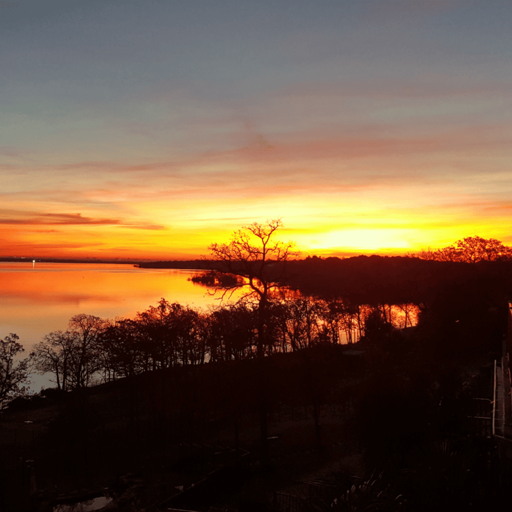 Paddle at sunset on Lake Lewisville