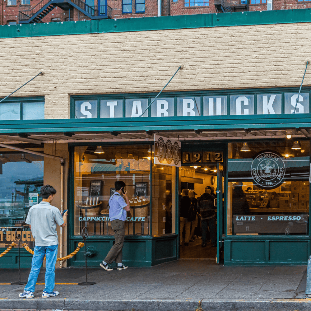Savor coffee at the Original Starbucks