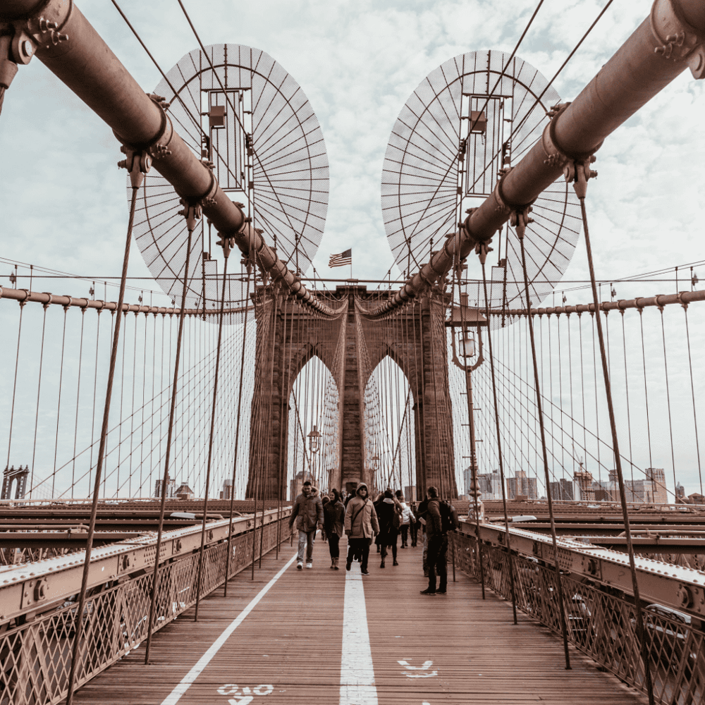 Stroll along the Brooklyn Bridge