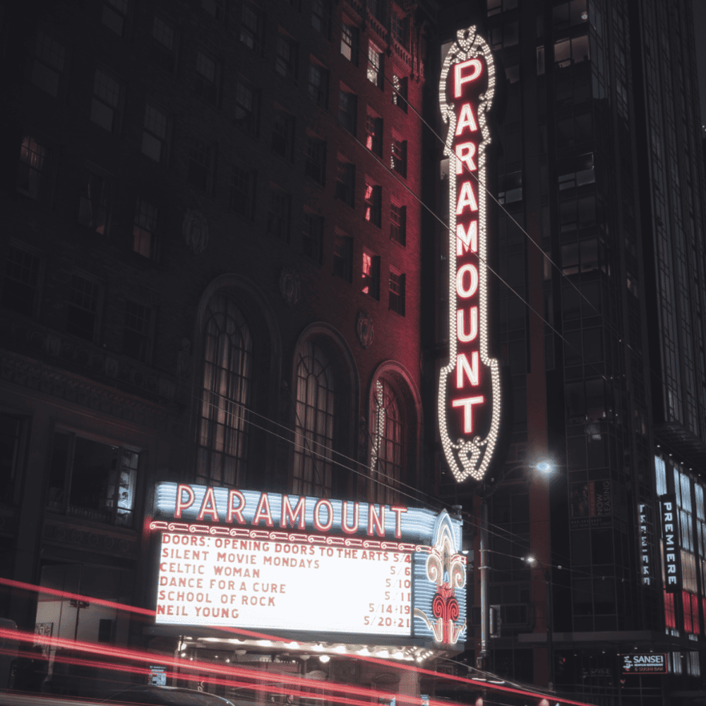 Watch live entertainment at the Paramount Theatre