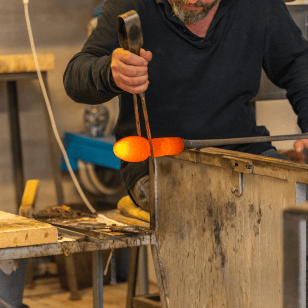 Witness art in the making at the Glass Blowing Studio