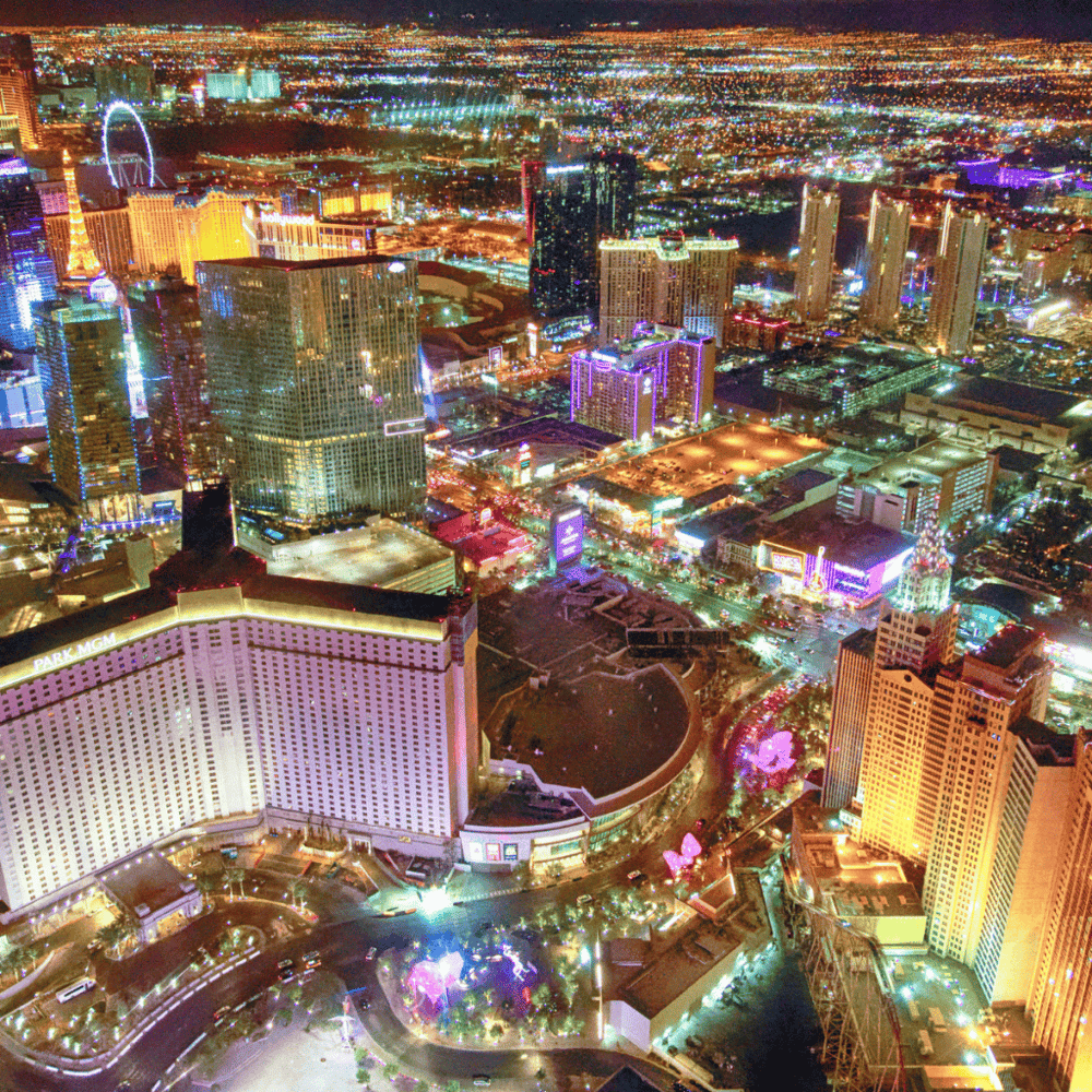Helicopter Night Flight Over Las Vegas