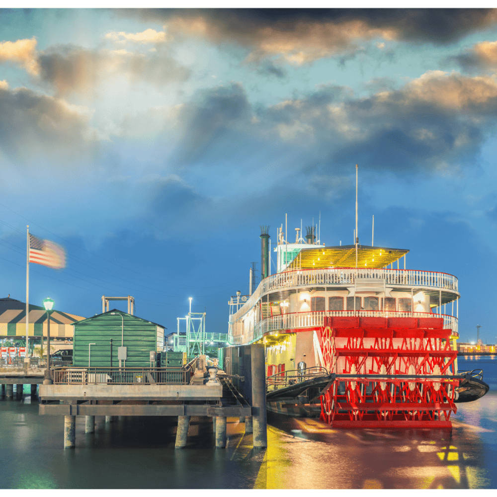 Steamboat Natchez in Mississippi River