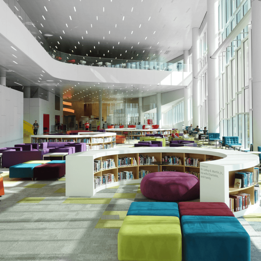 Browse books inside the James B. Hunt Jr. Library