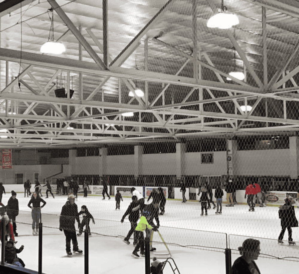 Kids ice skating rink at QuestForDirections indoor ice skating rink.
