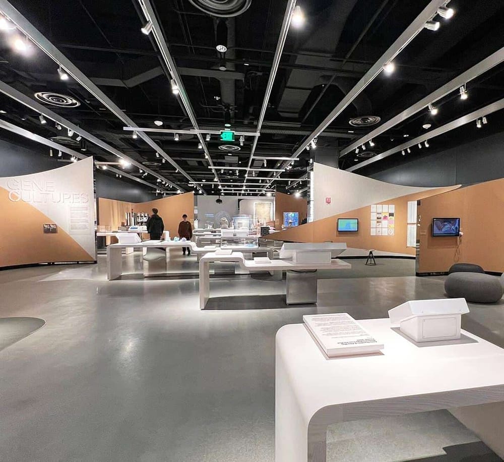 Explore the modern interactive art exhibit at Quest for Directions museum with innovative displays.