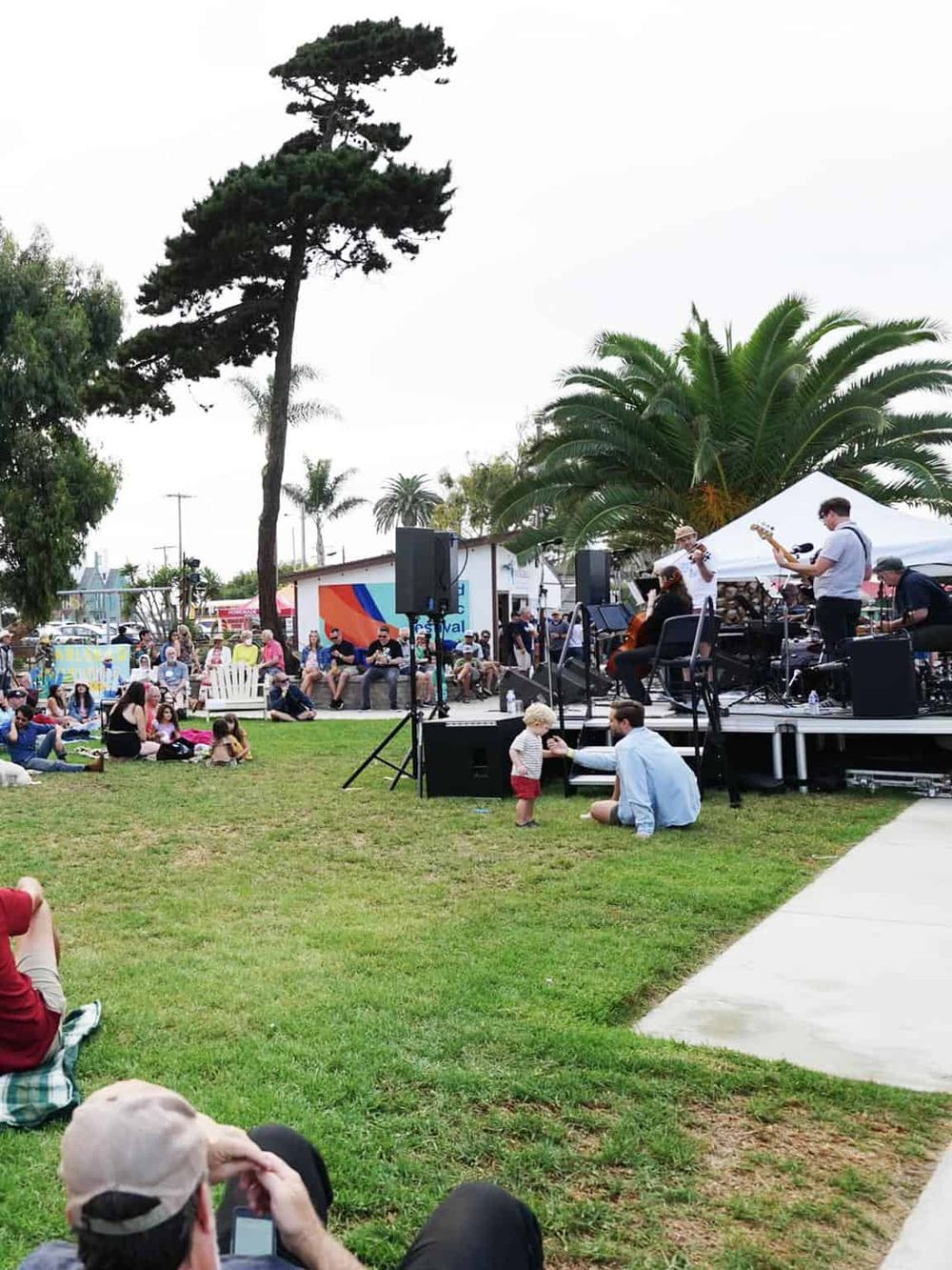 Vibrant outdoor community event with live music, family fun, and scenic park setting for all ages.