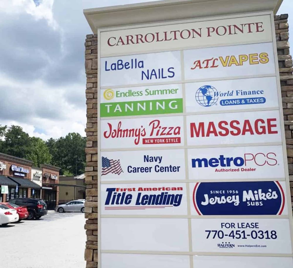 Vape shop, nail salon, tanning, massage, and finance services at Quest for Directions shopping center.