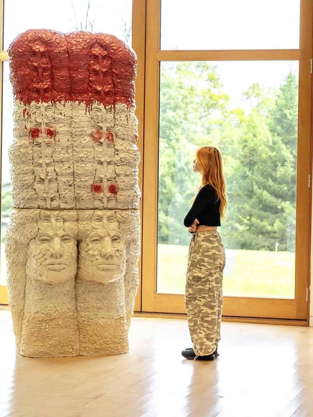 Colorful abstract sculpture at QuestForDirections art exhibition.