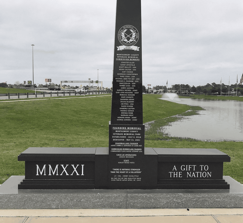 Montgomery County Veterans Memorial in Maryland honoring U.S. military veterans and service members.