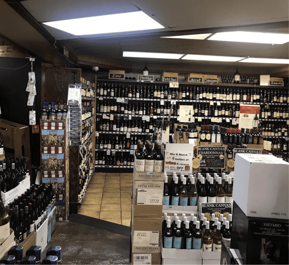 Premium wine store with extensive selection of reds, whites, and imported wines for wine enthusiasts.