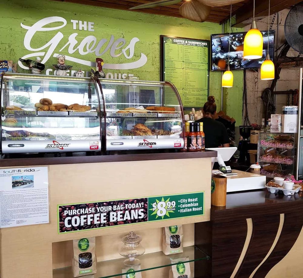 Fresh baked pastries at The Groves Coffee House, offering delicious breakfast and snack options in a cozy café setting.