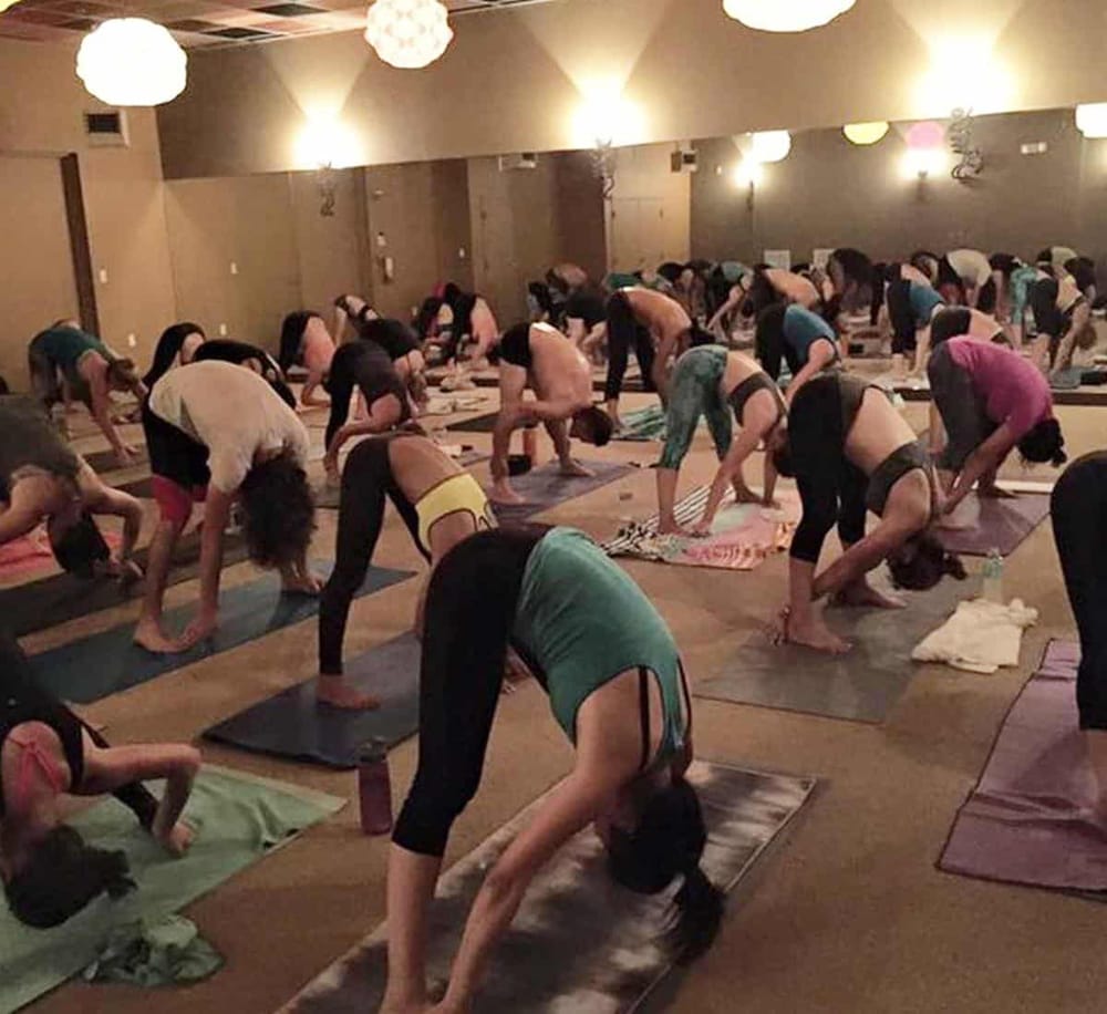 Yoga class during a wellness retreat at Quest For Directions, promoting relaxation and mindfulness.