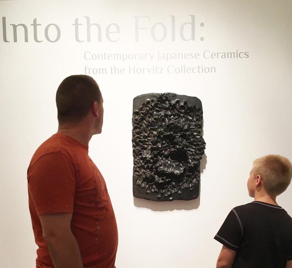 Contemporary Japanese ceramic art piece from the Horvitz Collection at QuestForDirections.