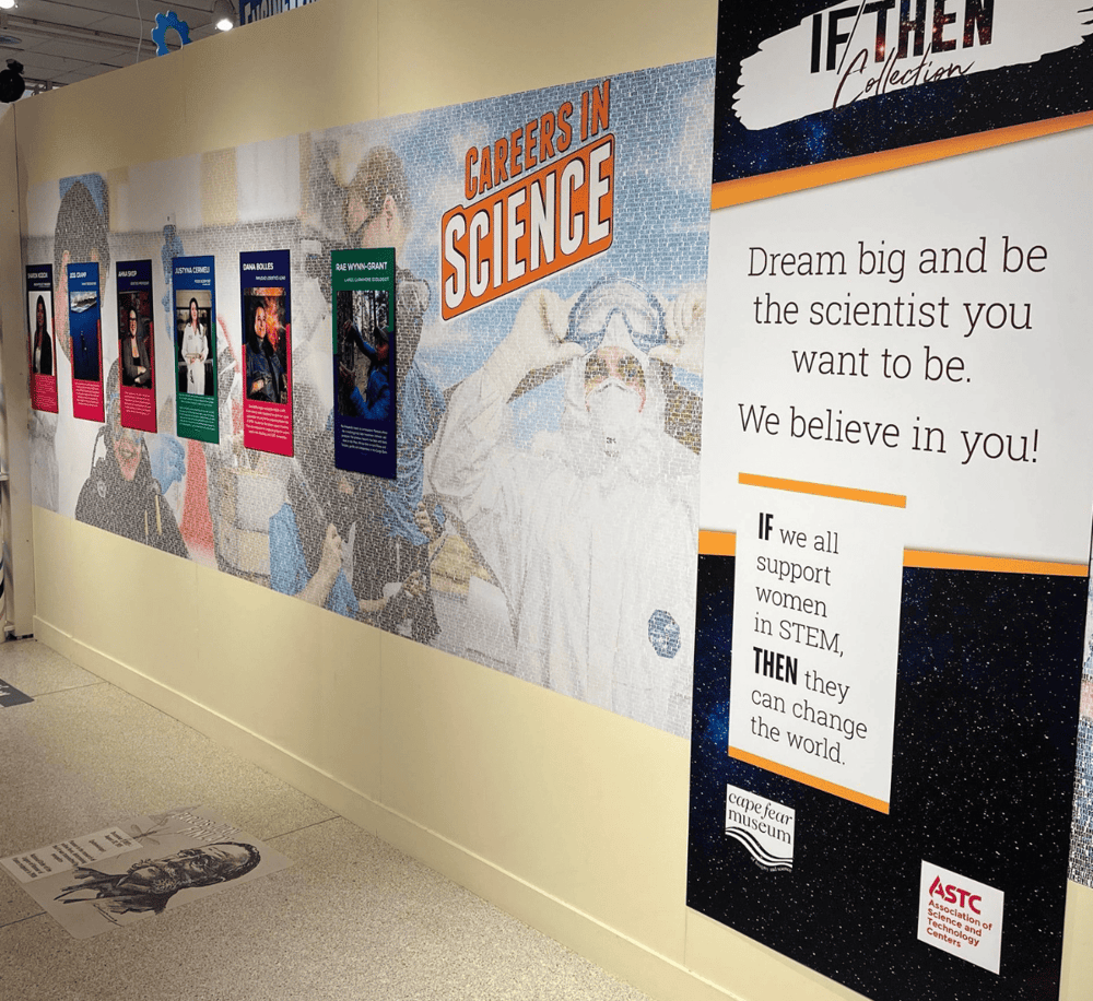 Science careers exhibit at QuestForDirections, inspiring future scientists and STEM supporters.