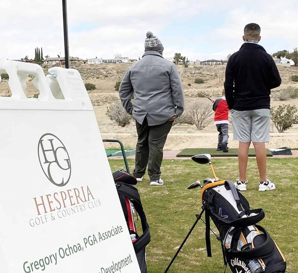 Golf lesson at Hesperia Golf & Country Club with PGA professional Gregory Ochoa.