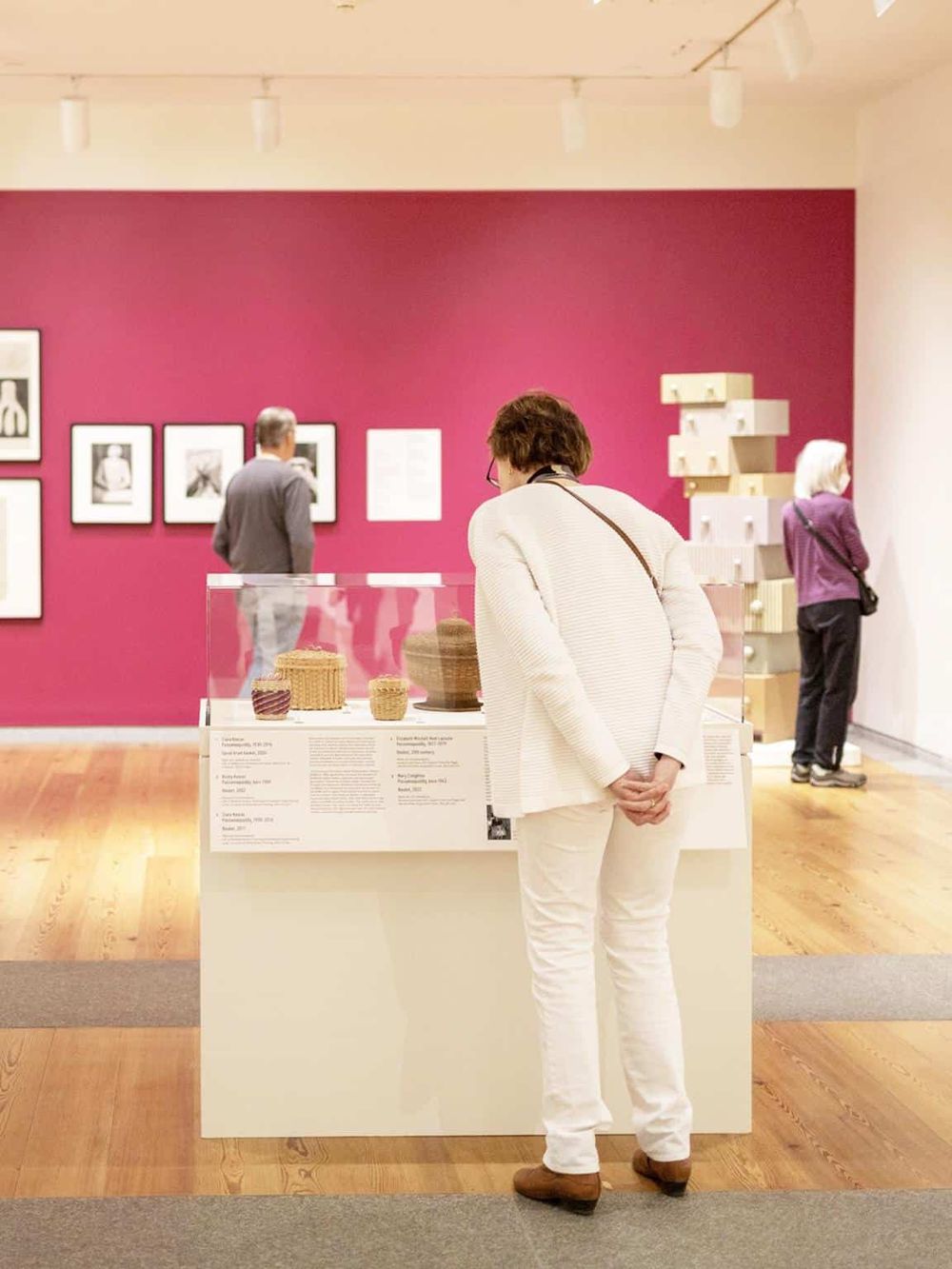 Colorful art museum exhibit with visitors, cultural exploration, and educational display.