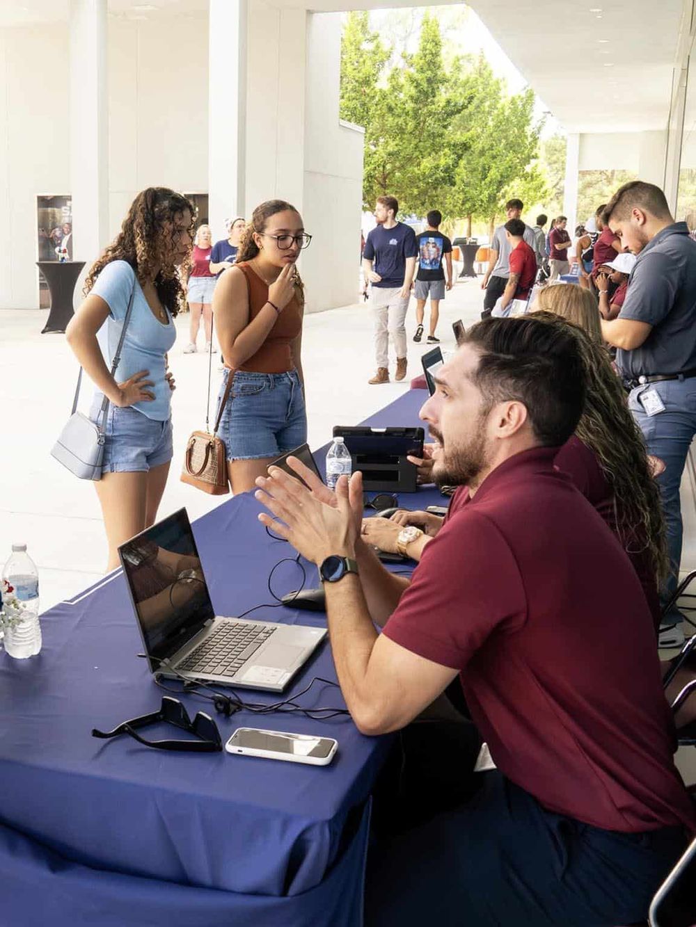 Guidance and support at QuestForDirections event for students and visitors seeking directions.