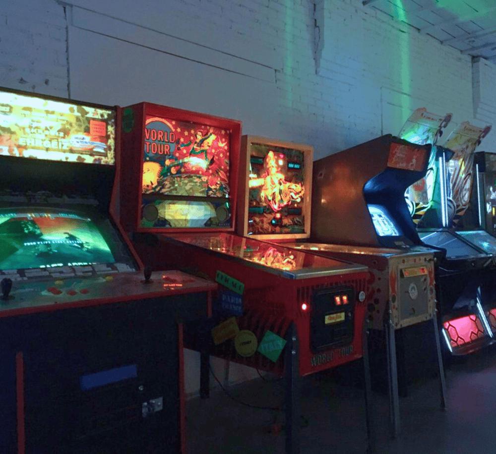 Vintage arcade games at QuestForDirections amusement center.