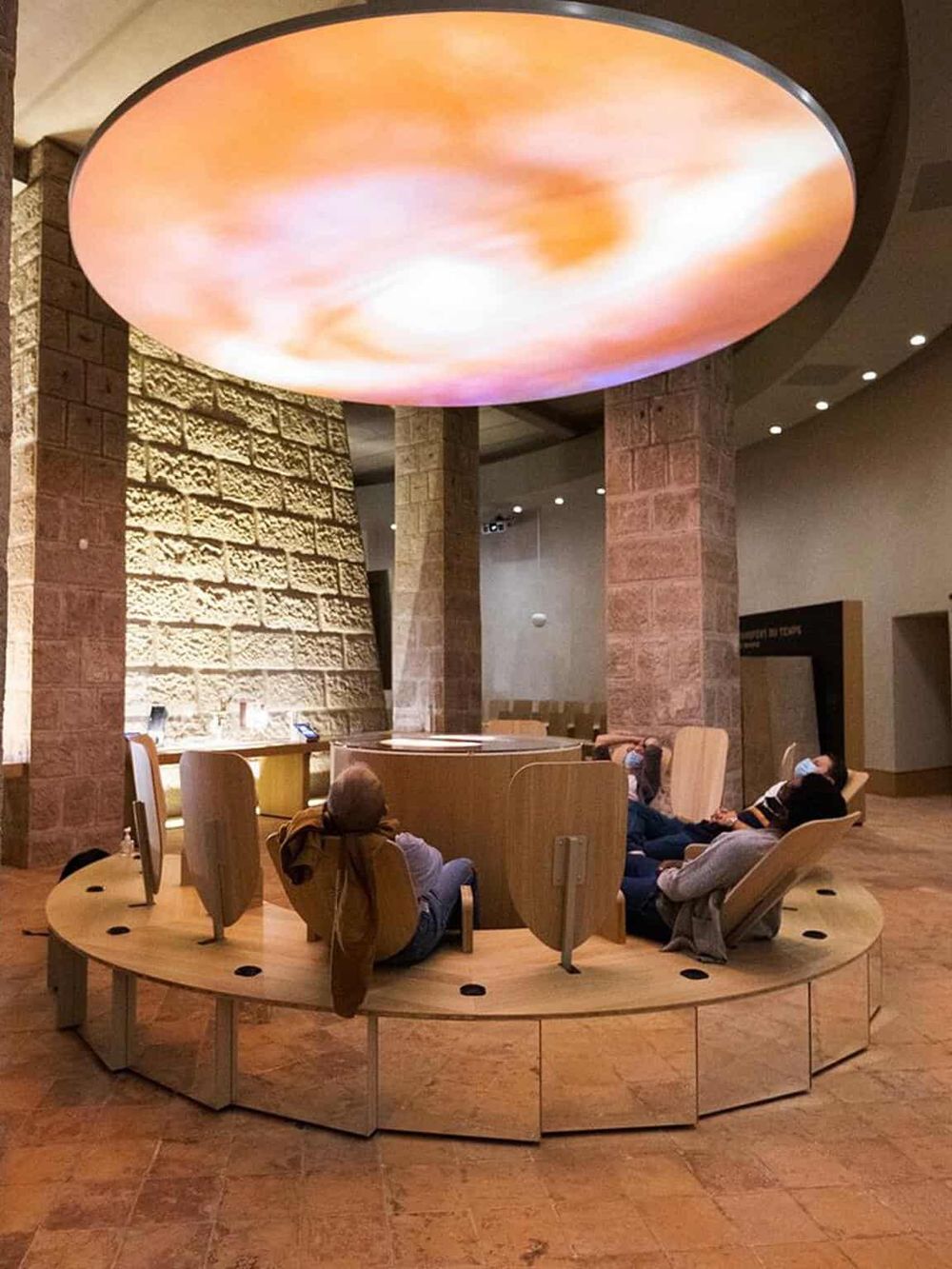 Comfortable seating area in a modern lobby at Quest for Directions.