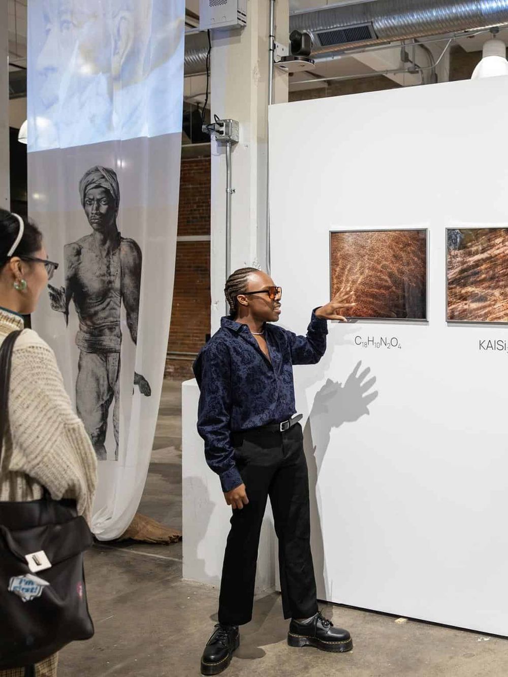 Intriguing abstract art display at QuestForDirections art exhibit, showcasing contemporary artwork and creative visual presentations.