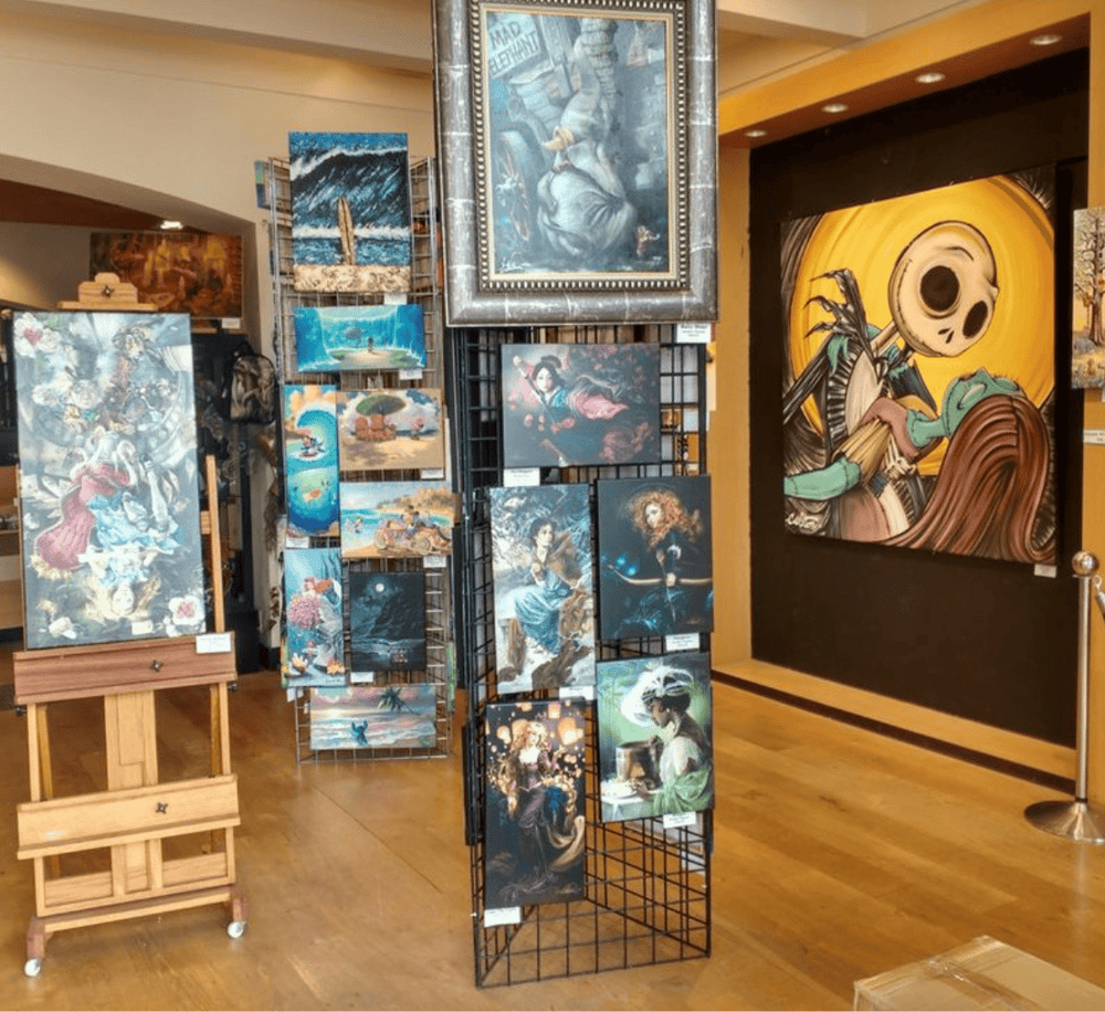 Colorful art gallery showcasing fantasy and surreal paintings at QuestForDirections.