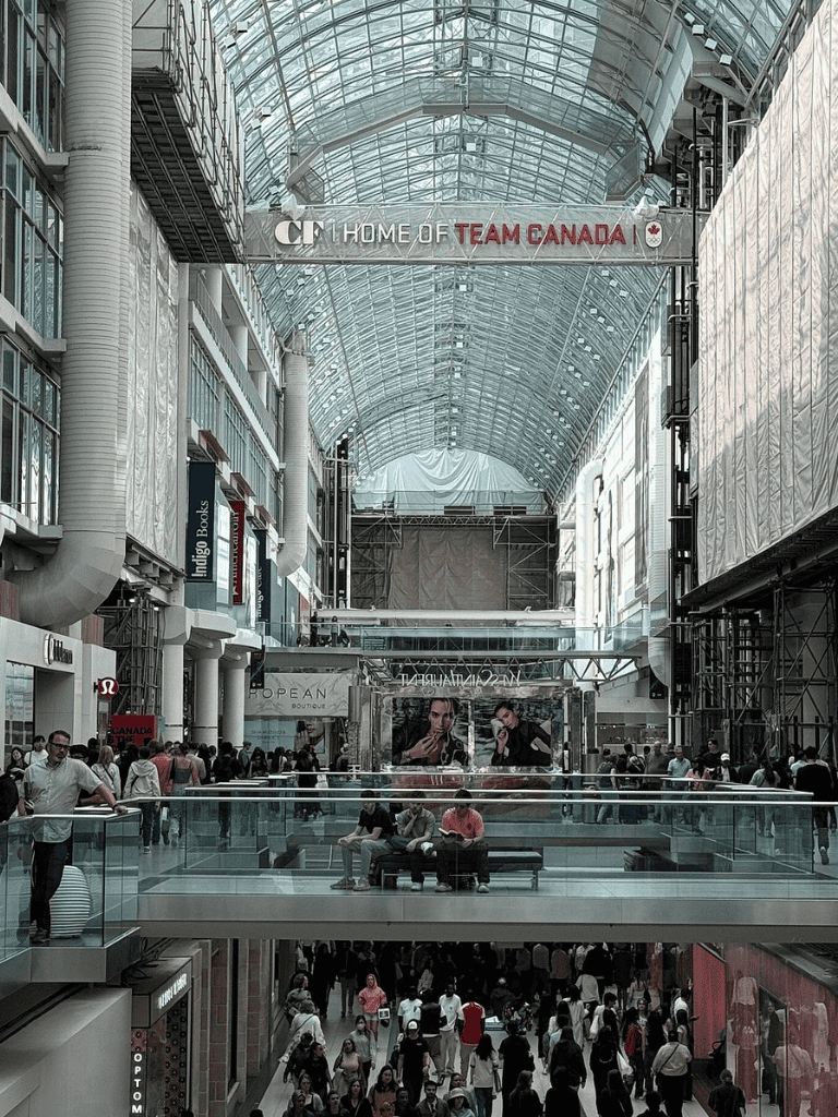 Vancouver International Airport featuring modern architecture and busy traveler activity.