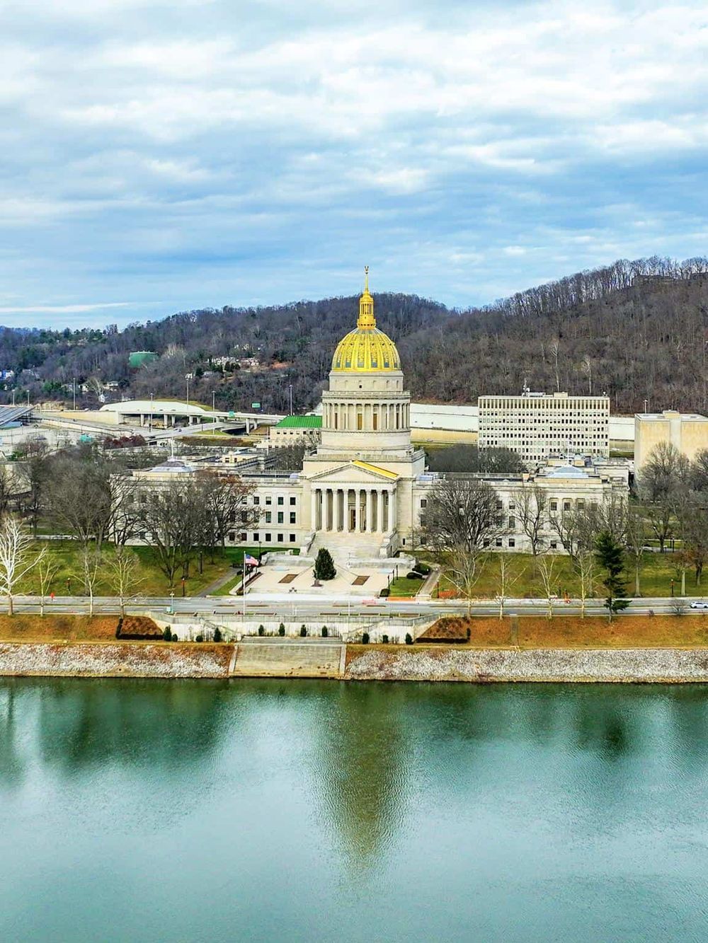 Historic Capitol building with golden dome in Nashville, Tennessee, for state government and political tours.