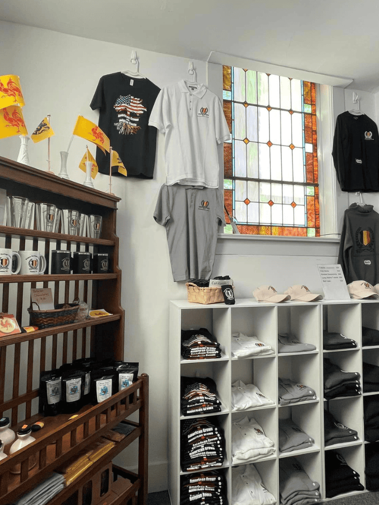 Comfortable casual clothing and souvenirs at QuestForDirections retail store in Boston.