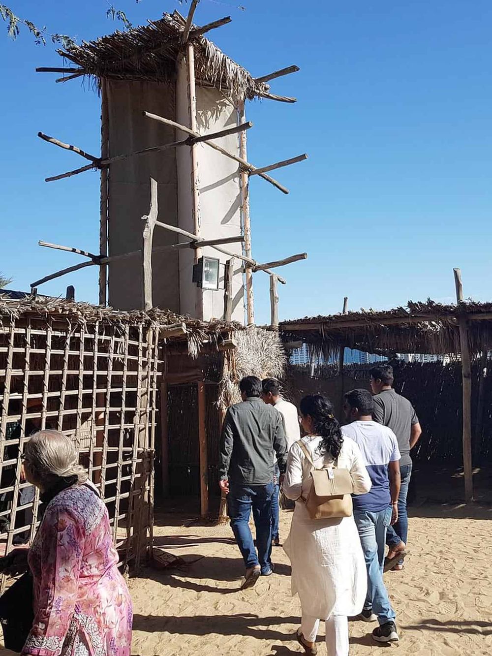 Unfinished traditional village tower in Africa for cultural tourism and community development.