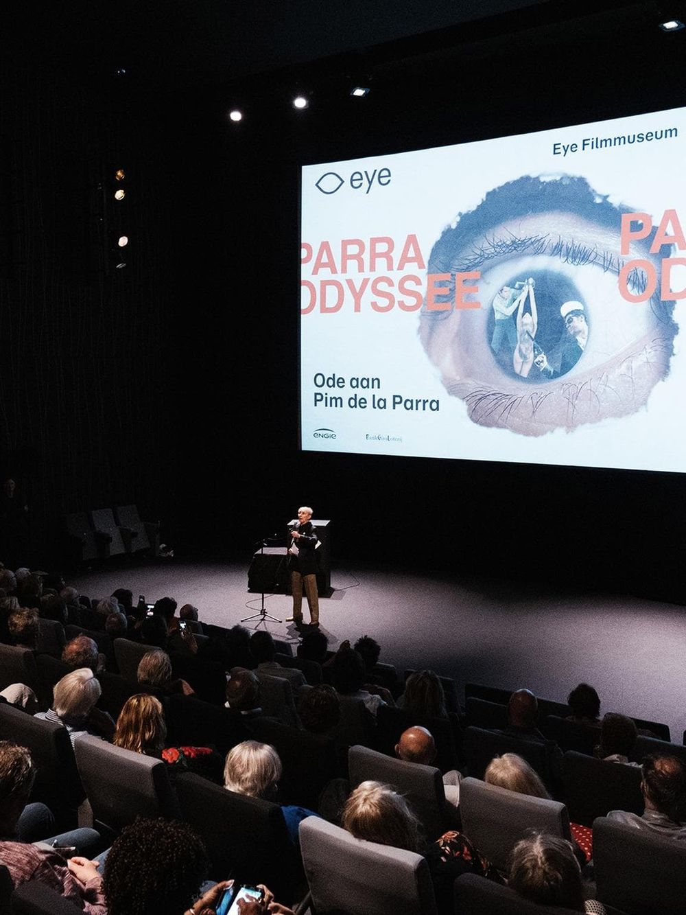 Acrylic eye exhibit at questfordirections, art and cultural event.