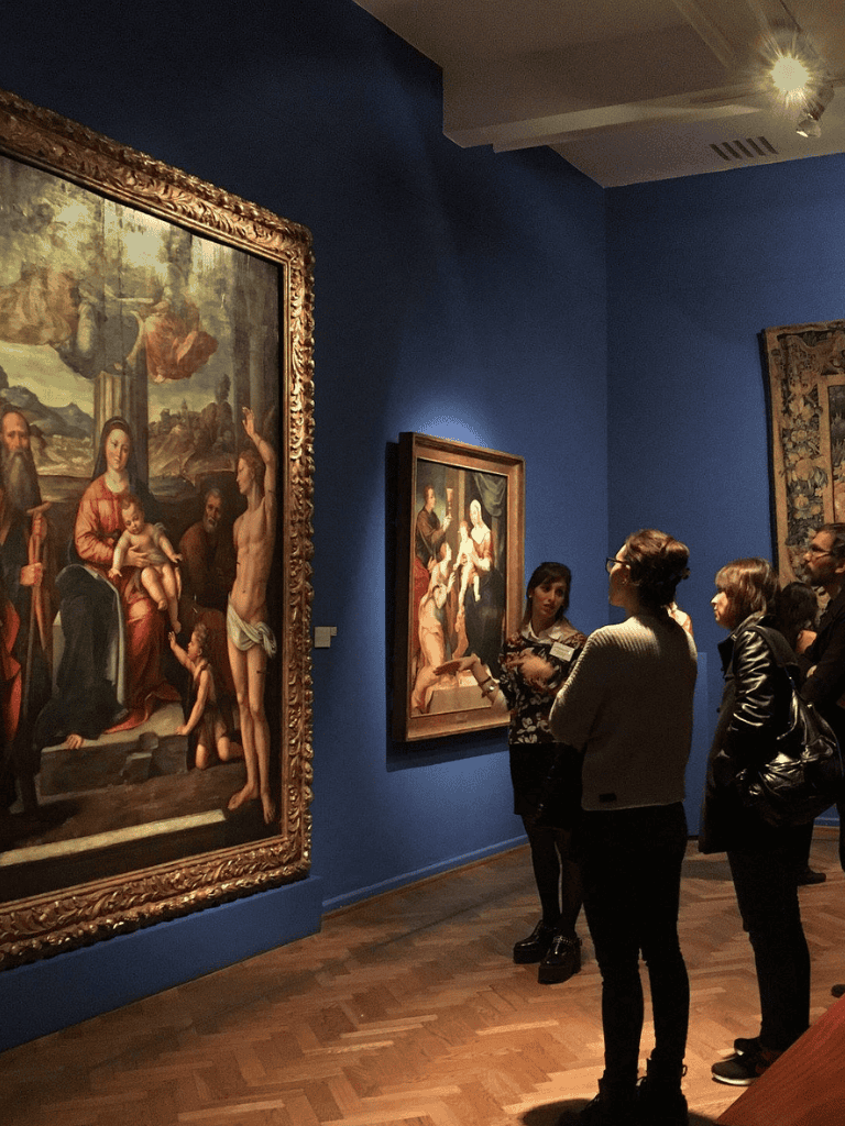 God's gift of Jesus Christ on display in a museum art exhibit.