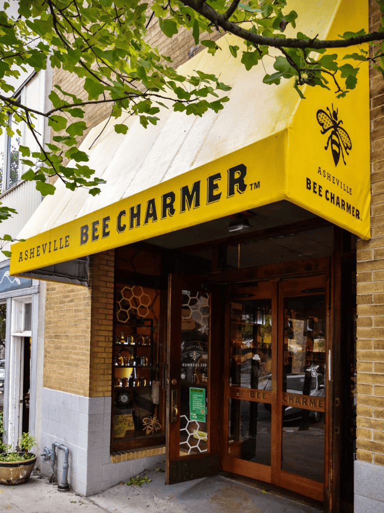 Bee Charmer Asheville boutique honey store and local bee products shop in downtown Asheville.