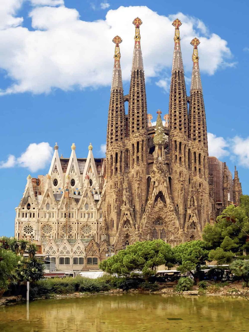 Stunning image of Sagrada Família in Barcelona, showcasing its intricate architecture and iconic spires.