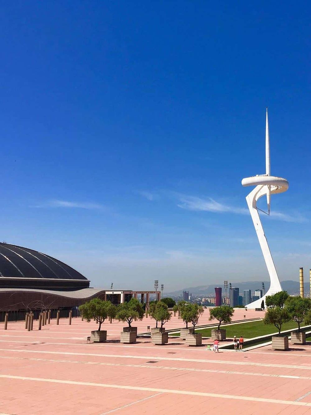 Modern Space Needle iconic landmark in downtown Seattle, Washington.