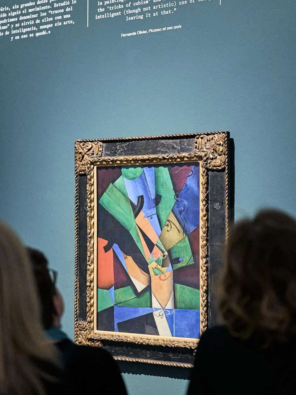 Vibrant abstract Picasso painting at QuestForDirections art exhibit, showcasing modern Cubism art style.