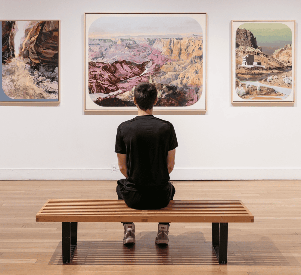 Scenic landscape paintings at QuestForDirections art gallery, inspiring travel and adventure.