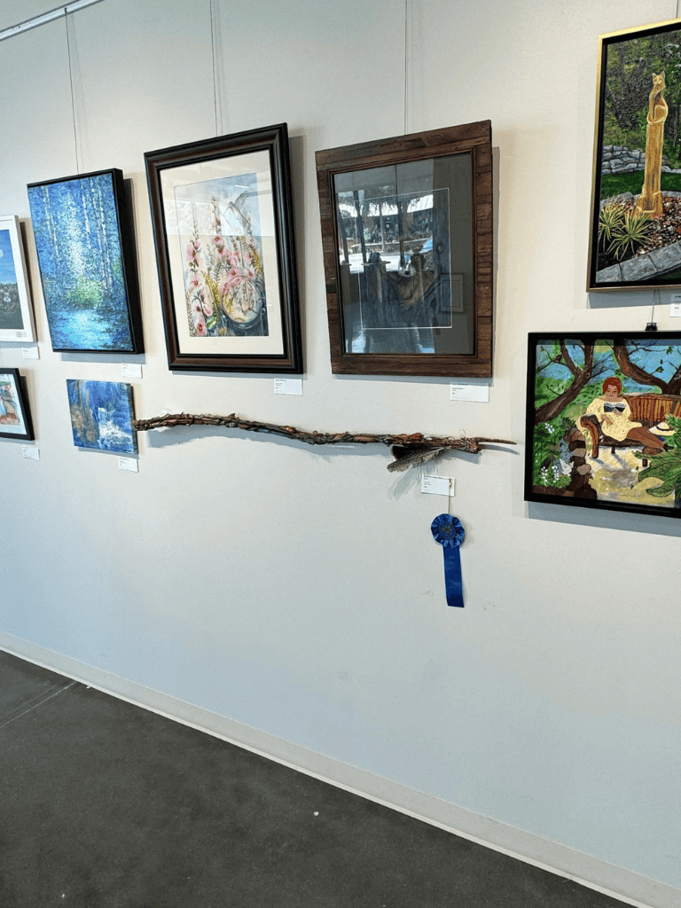 Acrylic paintings displayed at QuestForDirections art gallery showcasing nature-inspired artwork.