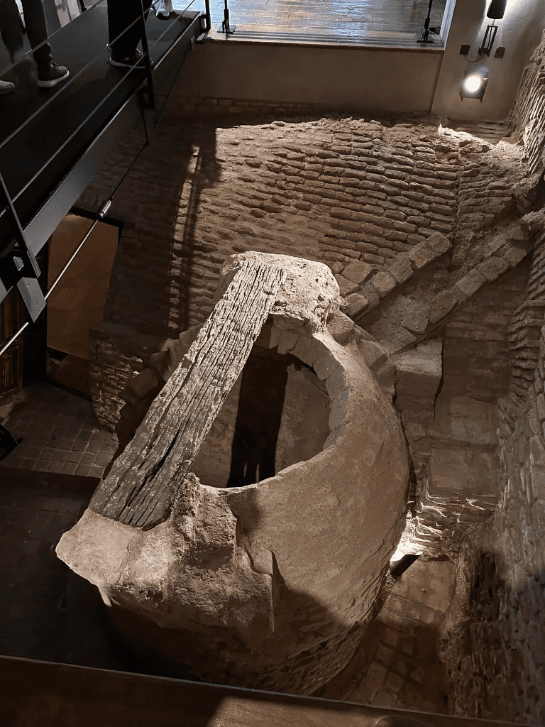 Ancient pottery and brick ruins from QuestForDirections exhibit.