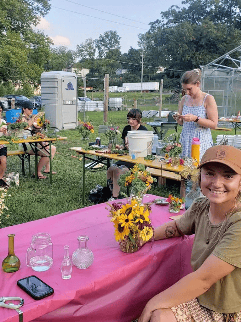 Sunflower floral arrangement for a summer outdoor gathering at QuestForDirections.