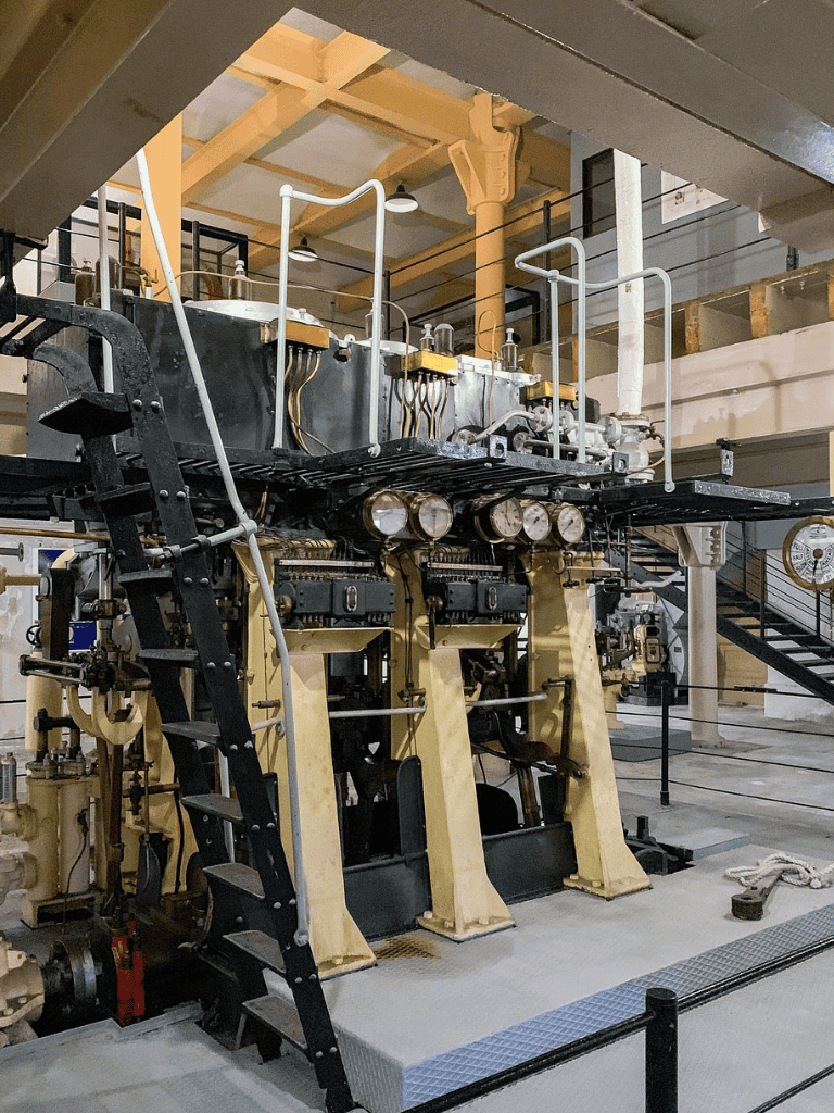 Industrial machinery for research at Quest for Directions museum and science center.