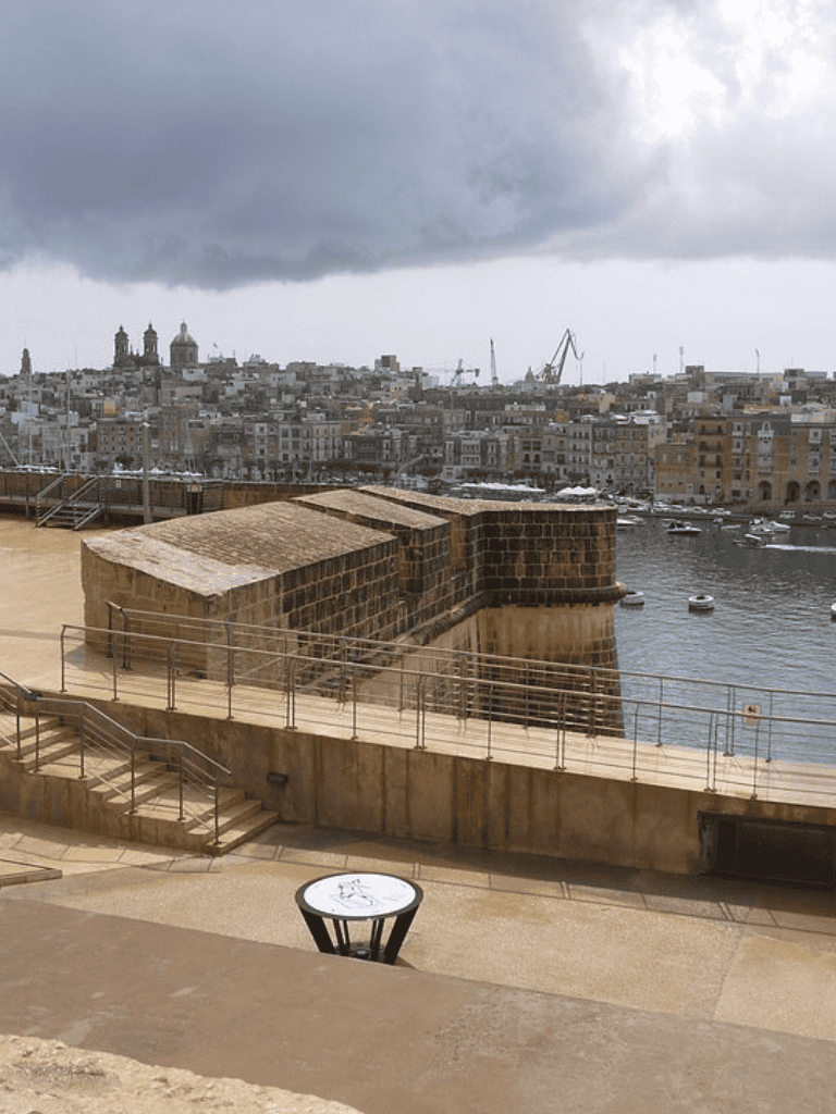 Vibrant waterfront cityscape with historic architecture and cloudy sky, perfect for travel and navigation.