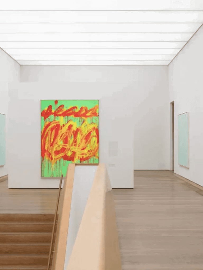 Abstract colorful modern art display at QuestForDirections art gallery.