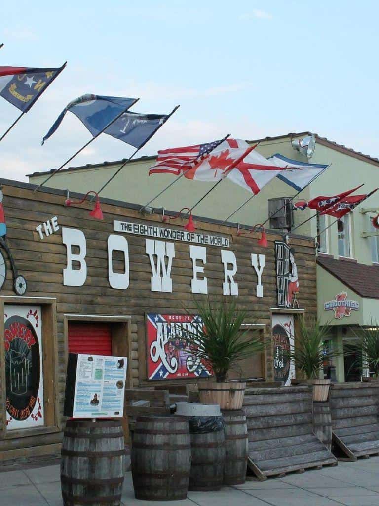 Flags outside Bowen brewery in North Carolina.