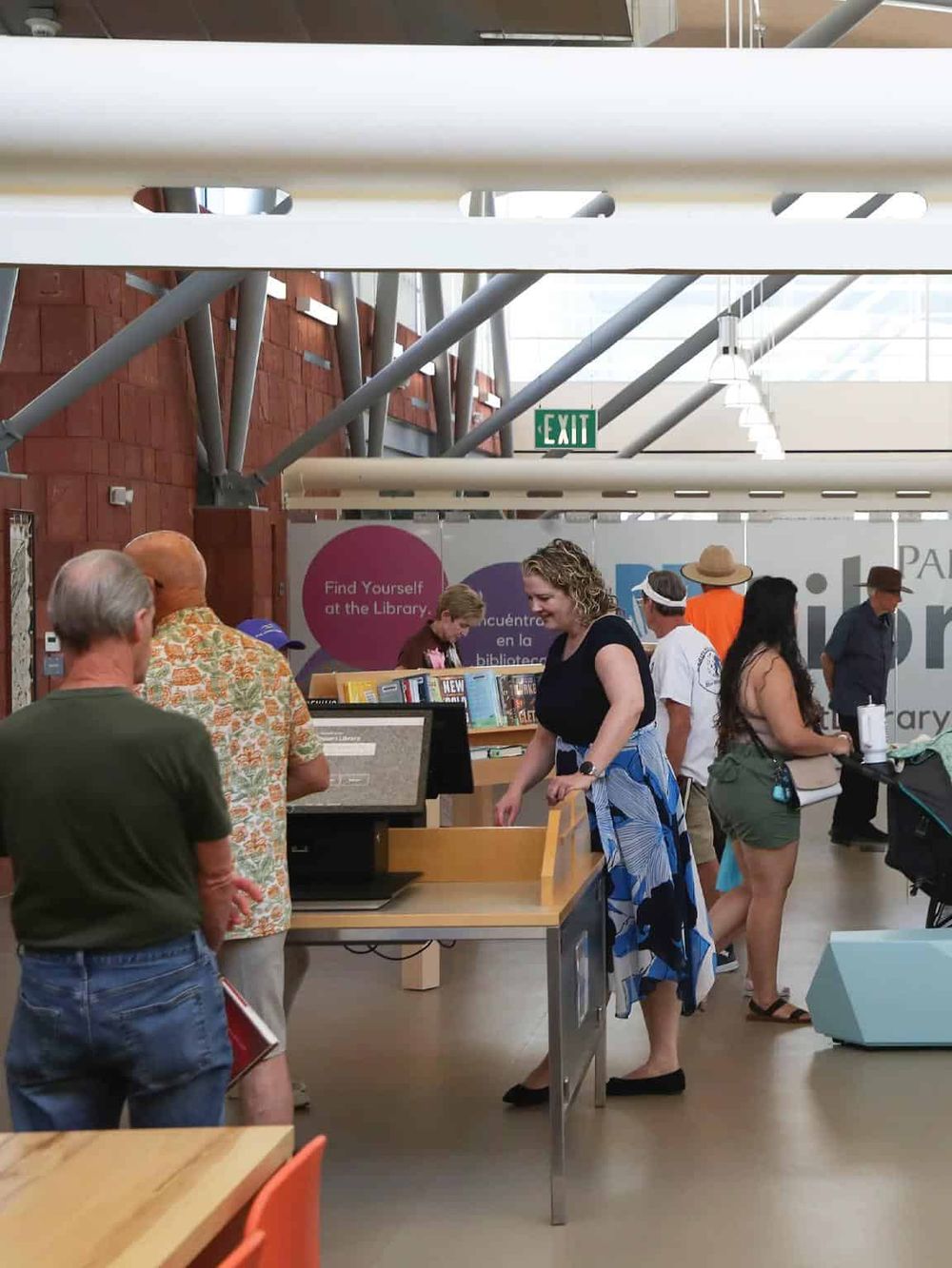 Accessible library services at QuestForDirections, assisting visitors with finding books and information.