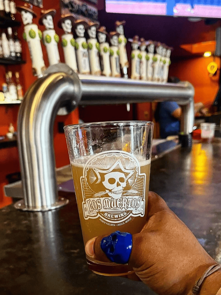 Ales murguero IPA beer at Los Muertos Brewing in Puerto Vallarta Mexico.