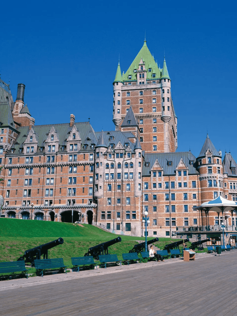 Magnificent Château Frontenac, Historic Hotel in Quebec City with Scenic Waterfront Views.