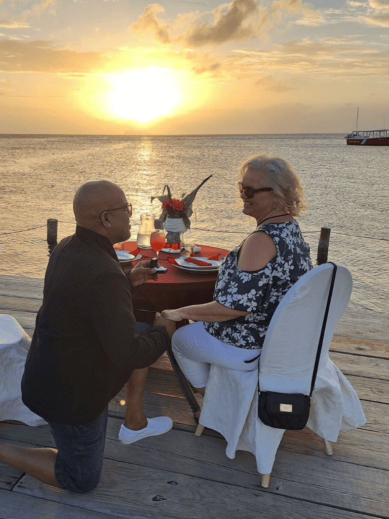 A romantic beach dinner sunset at QuestForDirections destination.